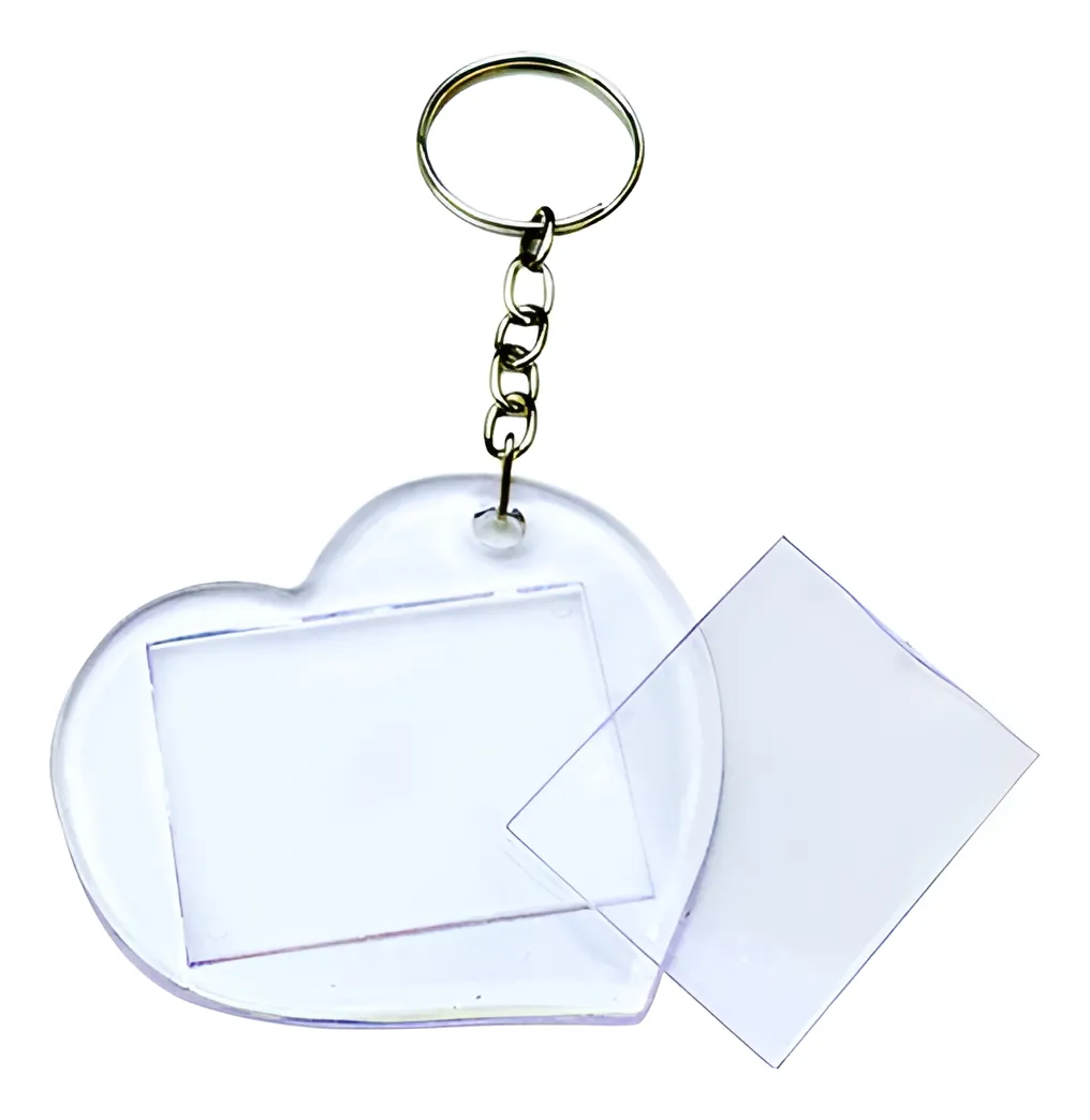 Chaveiro Foto 3x4 Coração