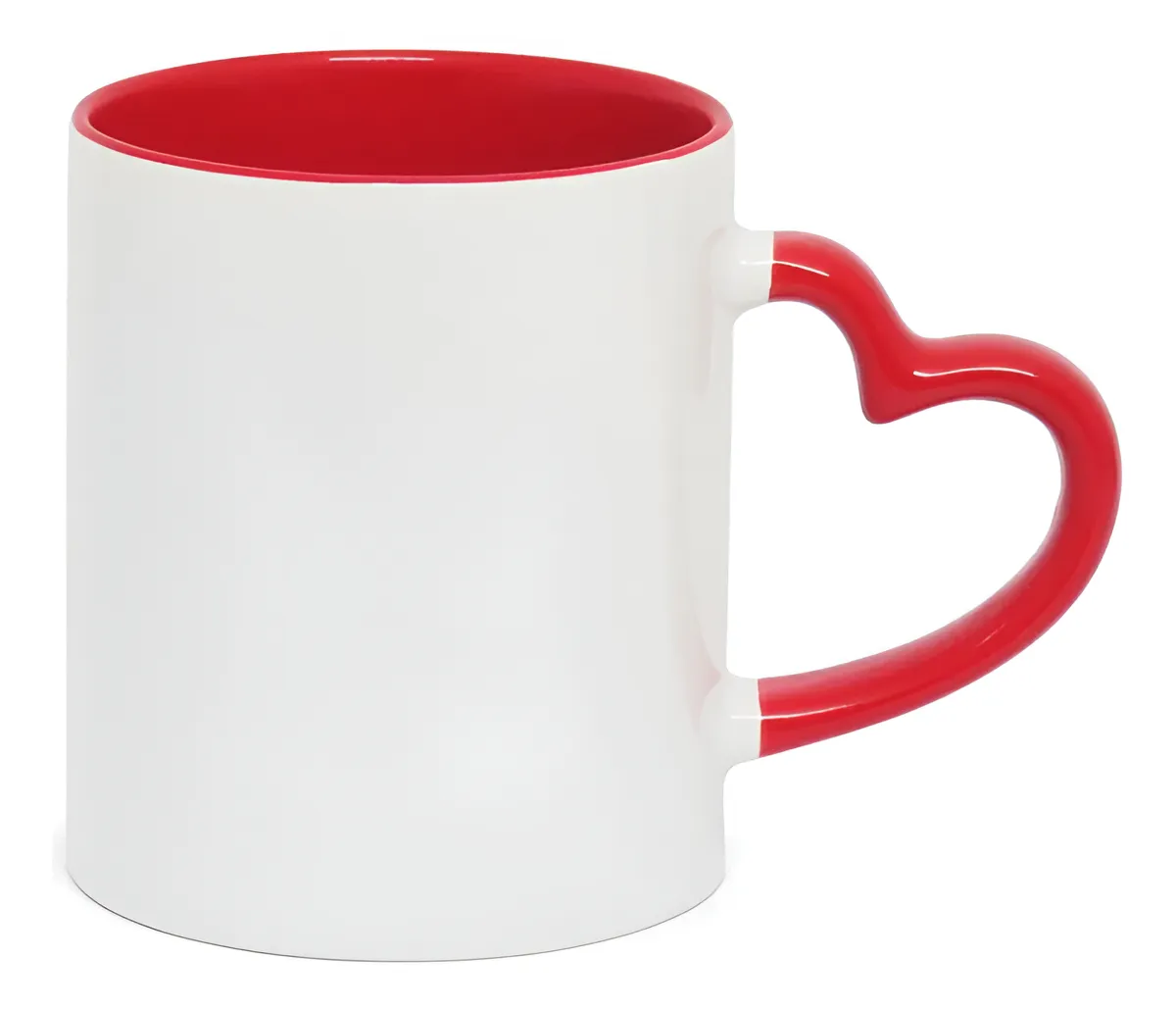 Caneca de Porcelana com Alça Coração