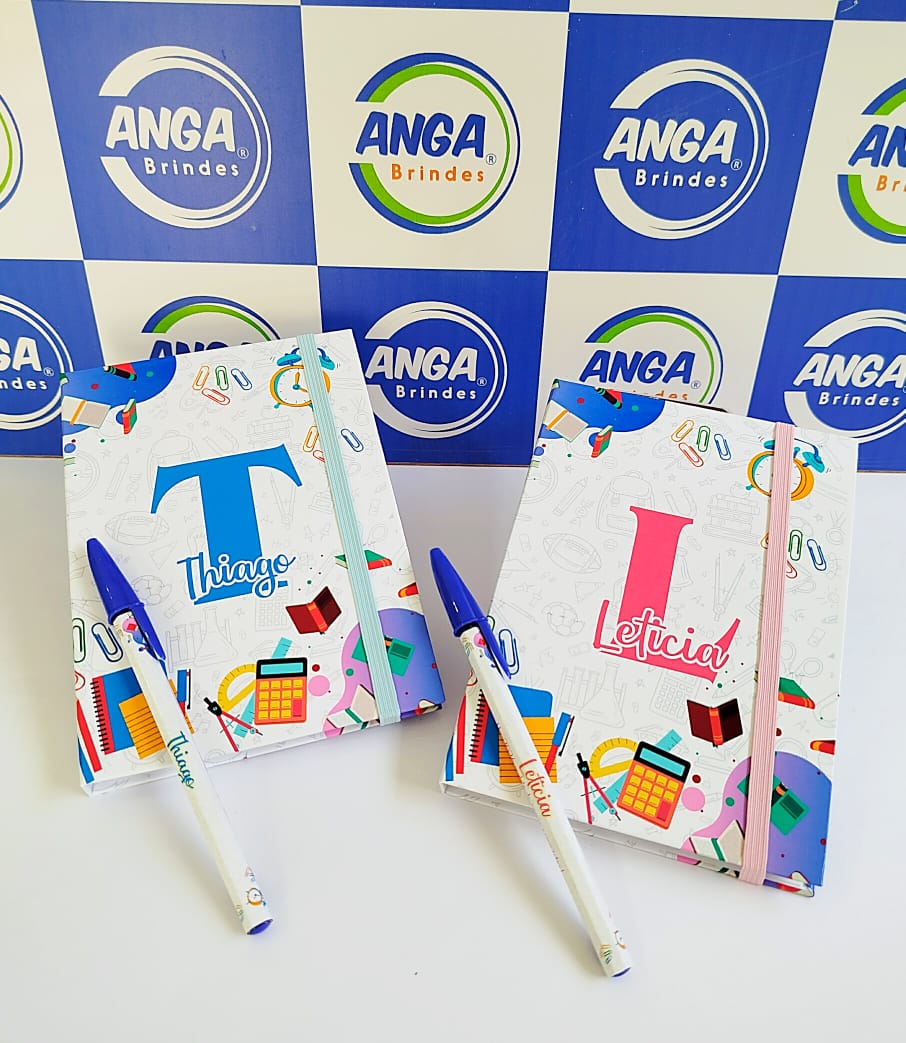 Bloco de Notas com Suporte para Caneta